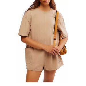 Free people hot shot tee romper L